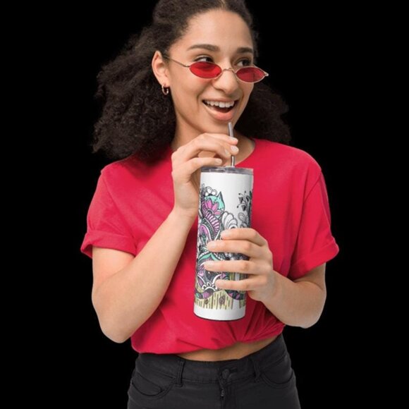 Double Cat Tumbler by Momma Balisti - 20oz Stainless Steel Tumbler @MommaBalisti - Picture 3 of 4